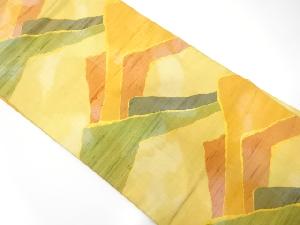 節紬遠山模様織出し名古屋帯